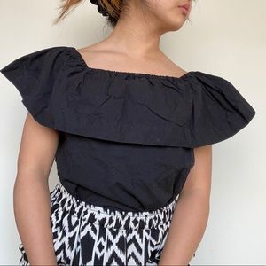 WILFRED Black off the shoulder shirt